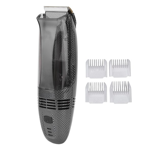 Diydeg Electric Hair Clipper, USB Recharge Light Vacuum Hair Trimmer with Automatic Hair Suction, Electric Body Hair Trimmer with 4 Combs, Cordless Haircut Toddler Haircut Kit