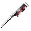 Yumflan Teasing Comb, Triple Hair Teasing Comb, Durable Rat Tail Comb for Fine Hair, Tease Comb with Rat Tail for Hair Styling Backcombing Parting