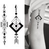 Oottati 2 Sheets Small Tiny Temporary Tattoo Stickers Square Triangle Arrow
