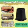 Kings Brand Furniture - Heavy Duty Bed Risers - Furniture Risers 6 Inch Heavy Duty Risers for Sofa & Table - Plastic Riser - Bed Lifts Risers - 4 Risers Furniture - Stackable Bed Lifts Risers - Black