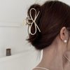 2 Pack Metal Bow Hair Claw Clips for Women 4.1 Inch Butterfly Barrette Claw Clips for Thin Thick Curly Hair Bow Hair Clips Strong Hold Jaw Clips Hair Accessories for Girls