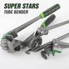 Super Stars 1/4", 5/16", 3/8" (6/8/10) Tubing Bender 3-in-1 Pipe Bender 180° HVAC Copper Aluminum Tubes Bending Tool for Air Conditioning Refrigeration Repair