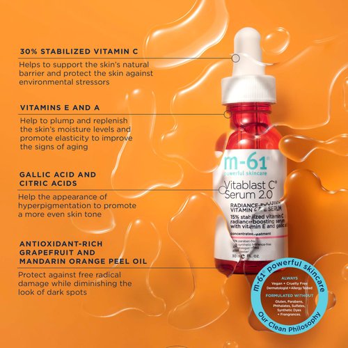 M-61 Vitablast C® Serum 2.0 - Radiance-boosting serum with 15% vitamin C, gallic & vitamin E
