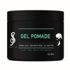 Pomade 5oz - SJ Craft Co Gel Pomade - Original Hold Strong - Medium Shine with Natural Semi Matte Smooth Slick Finish Gel - Edge Control Transparent Clear Color - Men Hair Styling Product, Barber Grade Water Based – Scented No Flakes Re-Workable - Curly W
