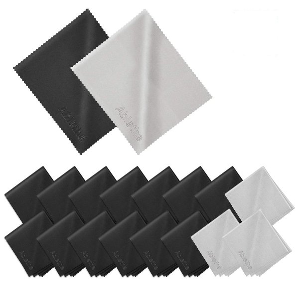18 Pack Premium Microfiber Cleaning Cloths, Lintfree Fiber Cleaning Cloth for Cleaning Lenses, Glasses, Glass, Screens, Cameras, Cell Phone, Eyeglasses, LCD TV Screens, Tablets and More … …