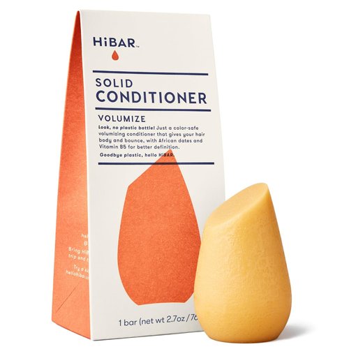 HIBAR Volumize Conditioner Bar - Hair Volumizer for Fine Hair, Conditioner for Fine Hair - Enriched with Rice Water & Vitamin B for Enhanced Volume - 100% Vegan, Plastic-Free, Travel-Friendly