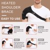 Heated Shoulder Brace Wrap with Battery,Portable Electric Wireless Heating Pad with Hot Cold Therapy for Left Right Shoulder,Cordless Shoulder Heating Pad for Men Women