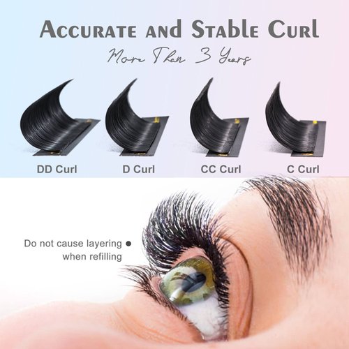 DF Eyelash Extension Easy Fan Volume Lashes 0.03mm C Cur 8-15mm Volume Lash Extensions Rapid Blooming Self Fanning Dream Flower Lash Extension