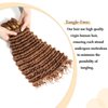 Fabimiya Deep Curly Braiding Human Hair 100g 20 Inch Color 30 Auburn Brown Deep Water Wave Bulk Human Hair for Braiding No Weft Brazilian Virgin Deep Curly Human Hair Extensions for Boho Braids