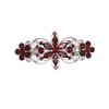Faship Gorgeous Burgundy Rhinestone Crystal Flora Hair Barrette Clip