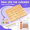 LOOIKOOS Wooden Letters Practicing Board, Double-Sided Alphabet Tracing Tool Learning to Write ABC Educational Toy Game Fine Motor Skill Development，Montessori Toy Gift for Preschool 3-5 Years Old