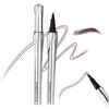 BLUE LOVE Two-Prong Eyebrow Pen, Upgrade 2 Tipped Eye Brow Pencils for Women, Eye Makeup with Microblading Brow Pen, Natural Fine Stroke Eyebrown Pencil Waterproof Lasting All-Day (Brown)