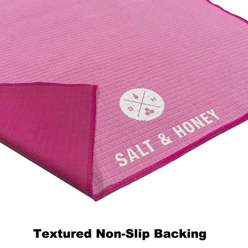 Salt & Honey Non-Slip Pilates Reformer Mat Towel (Pink)