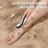 Chzisuyy Sand Remover for Beach, Sand Removal Bag, Must Haves Gift for Beach Vacation Camping Travel Trip Talc-Free, Reusable (Light Blue, Round)