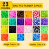 HTVRONT Rubber Band Bracelet Kit - 23 Colors Loom Bracelet Making Kit for Kids, Durable Loom Bands Kit for Beginners Girls Boys Birthday Parties Creativity Gift Art Craft Kit, Loom Bracelet Kit