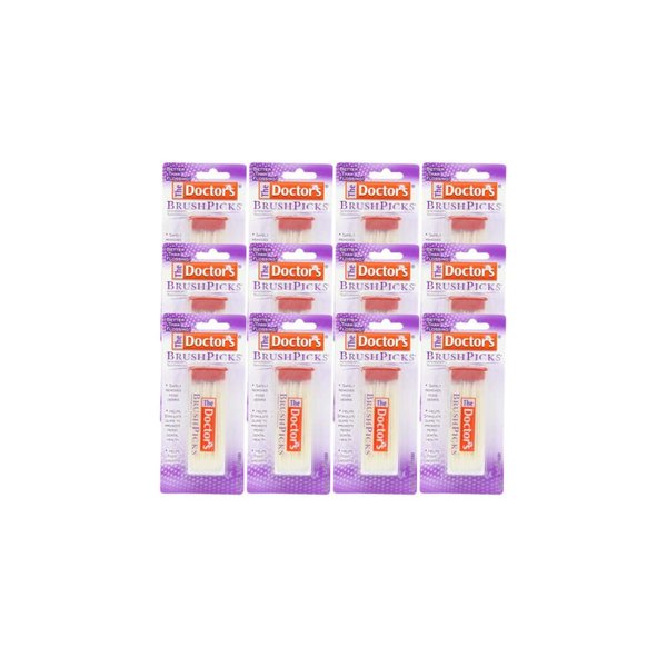 The Doctor's BrushPicks Interdental Toothpicks, 120 Count. (Pack of 12)
