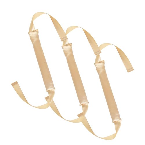 Heatless Hair Curler 3 PCS Satin Heatless Curling Rod with Long Silk Ribbon No Heat Curls to Sleep In Soft Hair Rollers for All Hair Types Overnight Silky Hair Curler Set Hair Curling Tool DIY, Beige