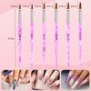 Acrylic Nail Brush Dappen Dish Set, 6PCS Nail Art Pen and 4PCS Crystal Dappen Dish for Acrylic Nails, Manicure Bowl Cup Glass Container for Acrylic Liquid Nail Tool Kit