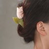 Pokinge 2pcs Tulip Flower Hair Claw Tulip Flower Hair Tie, Acetate Shark Clip Rope Tulip Hair Rope Long Ponytail Holder Female Tulip Hair Accessories