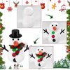 CIEOVO 12 Set Christmas Snowman DIY Craft Kits Build Snowman DIY Craft Snowman Making Accessories for Winter Holiday Christmas Party Supplies Stuffers Xmas Gift