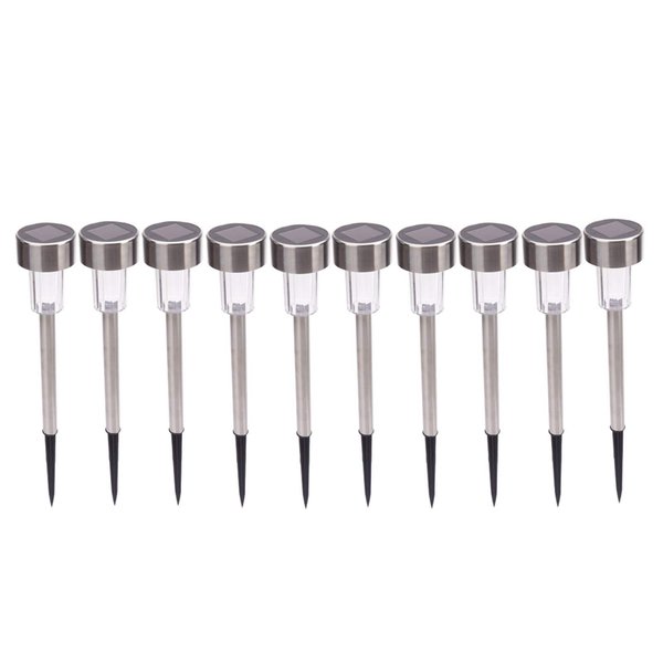 5W High Brightness Solar Power LED Lawn Lamps with Lampshades Solar Path Lights Outdoor for Patio, Lawn, Yard, Driveway, Walkway (10PC, Bright White Light)