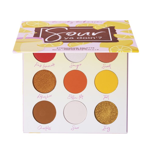 Beauty Bakerie Sour Ya Doin Eyeshadow Palette, Rich and Bold Shades of Matte and Shimmer Eye Makeup, 9 Colors