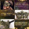 Yunsailing 30 Pieces Masquerade Masks Bulk Mardi Gras Antique Masks with Elastic Strap for Women Men Venetian Ball Party(Gold)