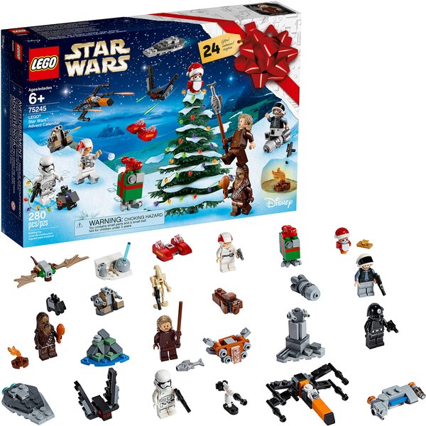 LEGO Star Wars 2019 Advent Calendar 75245 Holiday Gift Set Building Kit with Star Wars Minifigure Characters (280 Pieces)