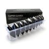 Clipper Guards Cutting Guides for Wahl with Metal Clip #37-500 – /8” to ”– Fits All Full Size Wahl Clippers (Black-Pack of 10)