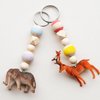 Safari Party Favors - 12 PCS Jungle Wild Animals Birthday Party Supplies - Safari Jungle DIY Keychain Party Favor Crafts for Kids 4-8 - Wild Birthday Decorations Goodie Bags Gifts Prizes Kids Toddler