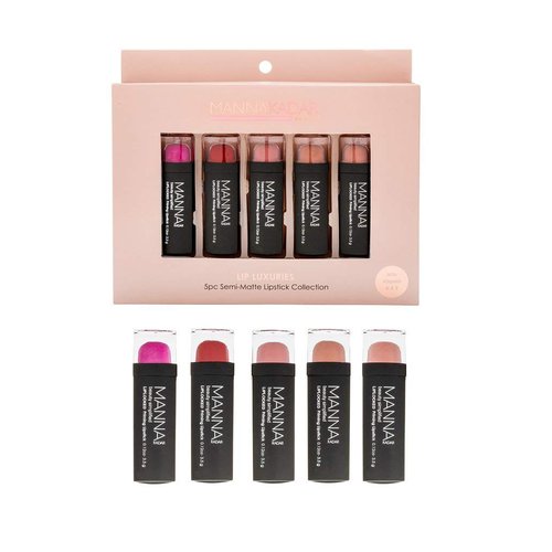 Manna Kadar Full Size Liplocked Priming Lipstick Set, 5 Count
