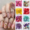 Nail Stickers Dried Pink Flowers Nail Art Stickers Decals 3D Spring Small Flower DIY Nail Art Design Flower Nail Art Supplies Natural Floral Nail Decals for Women Girls 1 Box