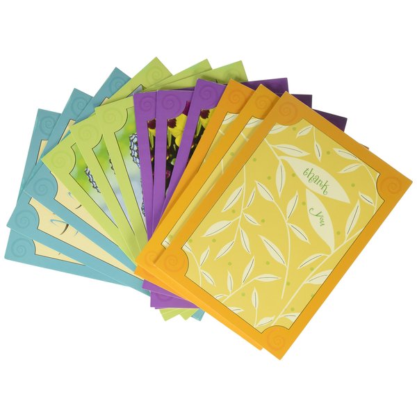 Thank You Assortment - Foiled & Embossed Assorted Box of 12 Thank You Cards