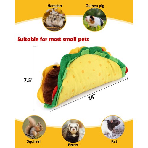 Percozzi Taco Hamster Hammock Hideout Tunnel House Rat Toys Cage Accessories Bed Ferrets Guinea Pigs Chinchill Sugar Glider Small Animal Habitat