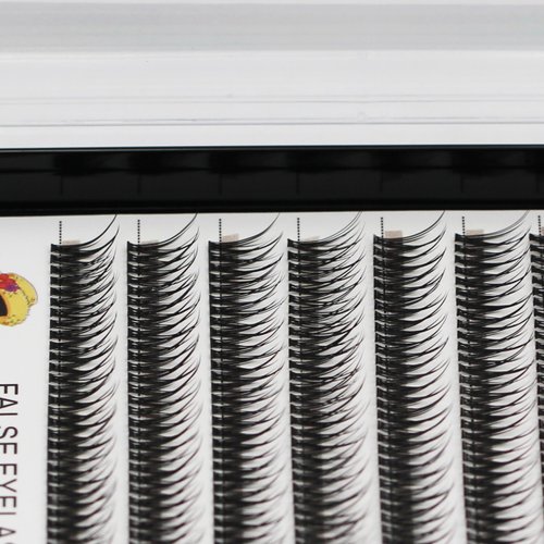 Bodermincer 400pcs D Curl Lash Clusters 8-10-12-14mm MIX Fish Tail Premade Volume Lash Fans Volume Lashes Knotted with Cluster Eyelashes Mink Individual Eyelashes Extensions (14mm)