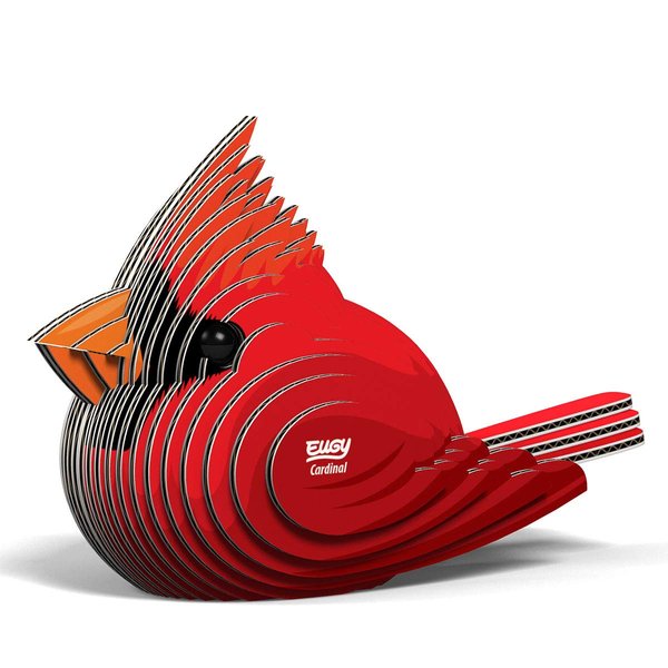 Eugy Cardinal 3D Puzzle, 27 Piece Eco-Friendly Educational Toy Puzzles for Boys, Girls & Kids Ages 6+