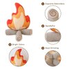 Chilifuli Funny Campfire Plush,12 in Simulation Fake Campfire Pillow, Soft Simulation Bonfire Stuffed Plushies Doll Fake Fire Firewood Plush Pillow, for Outdoor Camping Room Decor Kids Gifts (12 in)
