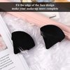 Maitys Fiber Triangular Makeup Puffs, 12 Pieces, Black, Soft Reusable Face Cosmetic Tools for Foundation, Powder, Blush, Concealer & More
