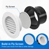 Hon&Guan 6'' Soffit Vent Exhaust Vent, 6 Inch Round Air Vent Dryer Vent Soffit with Built-in a Fly Screen for Bathroom Office Home(150mm）