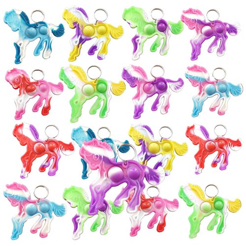 HOZKEAP 24 Packs Bulk horse Push Fidget Bubble Mini Pop Fidget for Adult and Kids,Birthday Party Favors Supplies gifts Classroom summer Students Bubble Prize