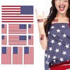 Supperb American Flag Temporary Tattoo Kit, USA Flag Temporary Tattoos 4th of July (10 flags) - Set of 2
