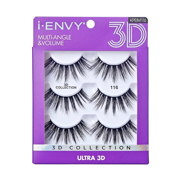 iEnvy False Eyelashes 3 Pairs Fluffy and Natural Multiangle and Volume Faux Mink Lashes (16)