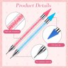 Tatuo 4 Pcs Rhinestone Picker Dotting Pen,Nail Dot Paint Pen Tool Crystals Wax Pencil Pen for Rhinestone Gems Dual Ended Rhinestone Picker with 4 Case Manicure Nail Art DIY (Blue, Green, Pink, Purple)