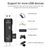 5 in 1 Multifunction Card Reader Compatible with Asus ProArt Display PA348CGV for Backup Expansion USB Type-C/MicroUSB/Tf/USB 2.0/ SD Card Reader (White)