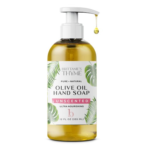 Brittanie’s Pure Castile Liquid Soap Refill, Unscented, 12 Ounce | Dish Soap, Hair & Body, Home, Gentle and Pure, Made with Natural Luxurious Oils, Vegan & Gluten Free Non-GMO