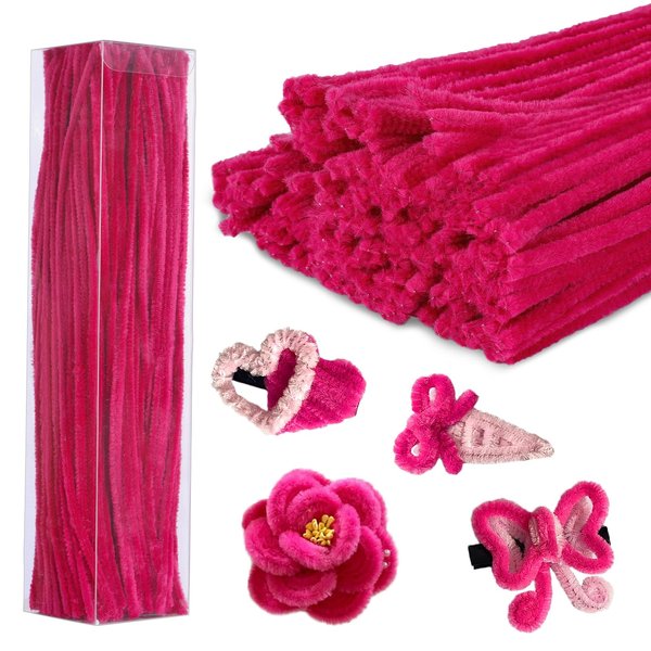 Iuuidu 200PCS Pipe Cleaners, Dark Pipe Cleaners Chenille Stem, Fuzzy Sticks Pipe Cleaners Craft Supplies for DIY Arts Crafts Project