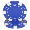 Brybelly 50 Blue Clay Composite Striped Dice 11.5 Gram Poker Chips