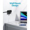 Surge Protector Power Strip 10 ft Cord, Olcorife Ultra Thin Flat Plug Extension Cord, 8 Outlets 4 USB Ports(1 USB C), Flat Wall Plug Outlet Extender, College Dorm Room Essentials, Black