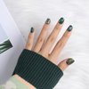 Zehope St Patrick's Day Short Fake Nails Green Press on Nails Four Leaf Clover False Nails Beer Full Cover Nails for Women and Girls 24PCS (Glossy)