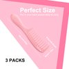 HYOUJIN 3 Pocket Wide Tooth Comb Set,Small Hair Wide Tooth Combs Detangling Shower Combs Wet Brush Detangle Comb for Curly Hair,Wet Hair,Thick Hair,Travel Pocket Wide Comb for Women,Men(Pink)